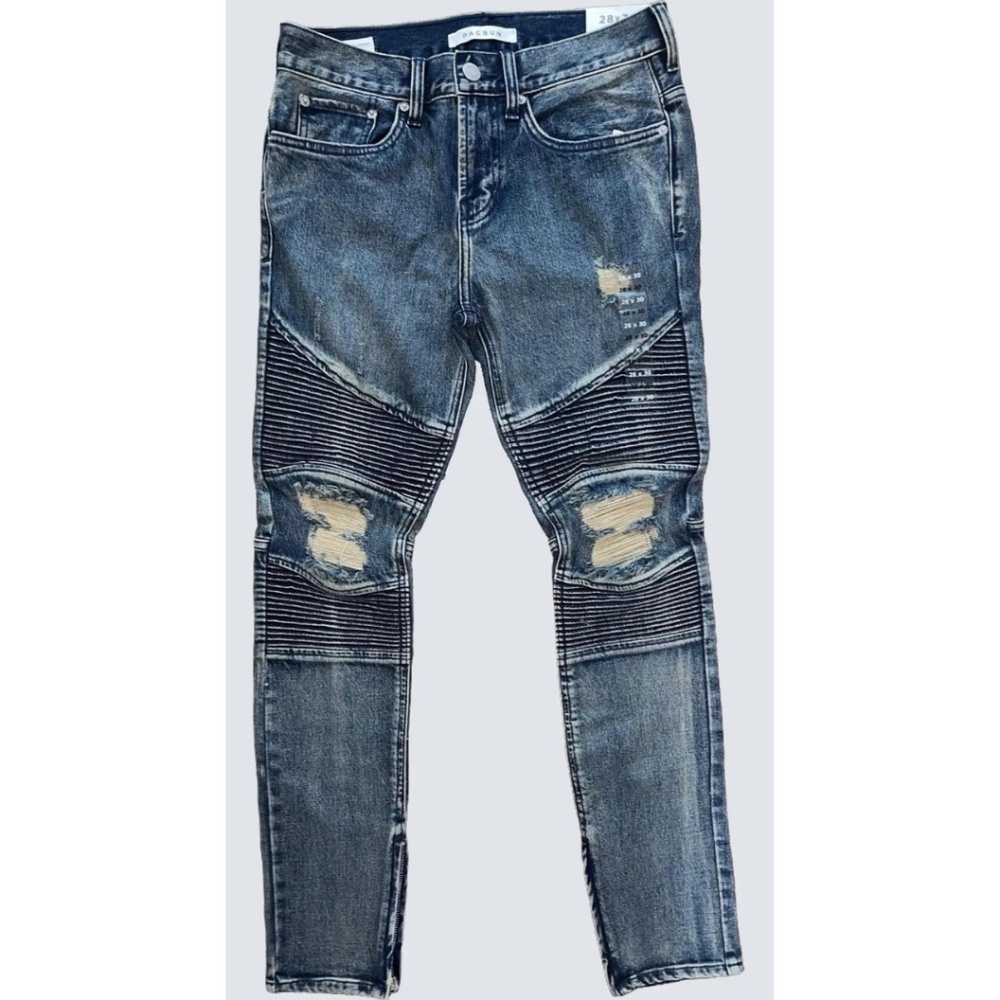 Pacsun Stacked Skinny Dark Indigo Jeans